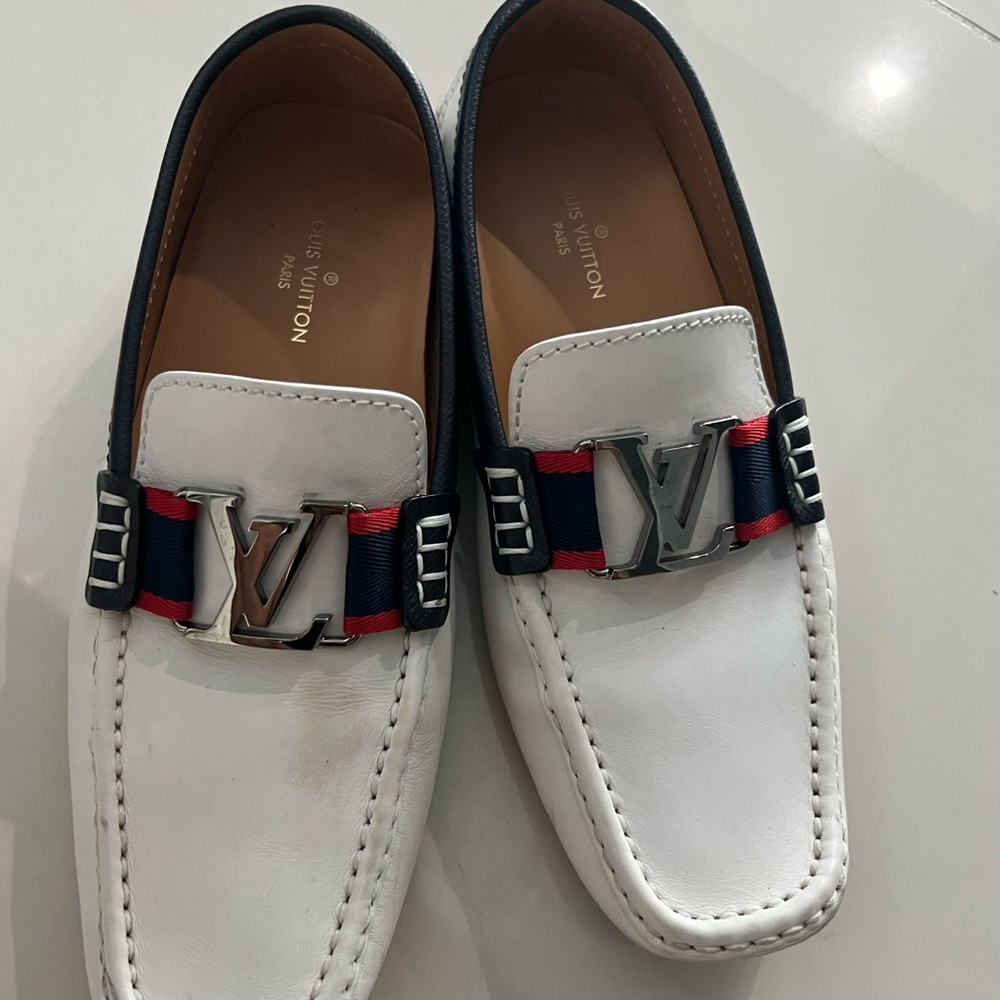 Lv white loafer 6.5 mens Louis Vuitton